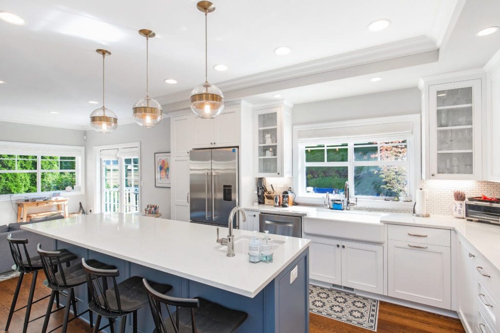 253829thAvenueWest_0003 Open kitchen with hanging lights and white cabinets