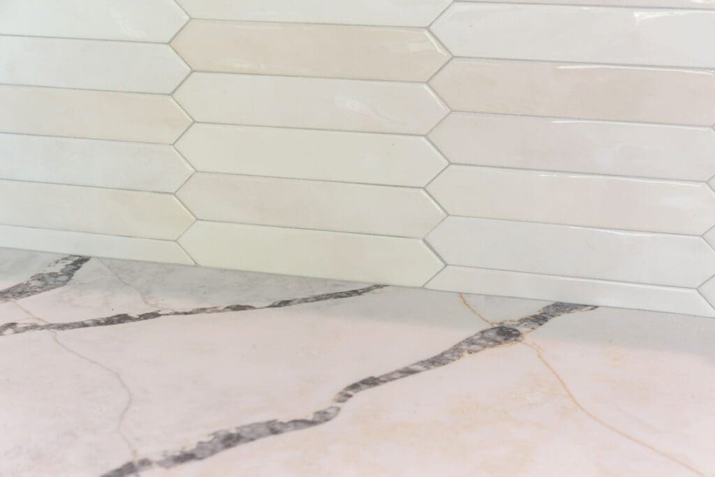 6733 46th Ave SW, Seattle WA_0029 Close-up of hexagon tiling by Haas Development and Construction.