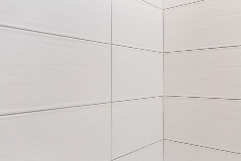 6733 46th Ave SW, Seattle WA_0044 Close up on blocky subway tile in Seattle custom home build.