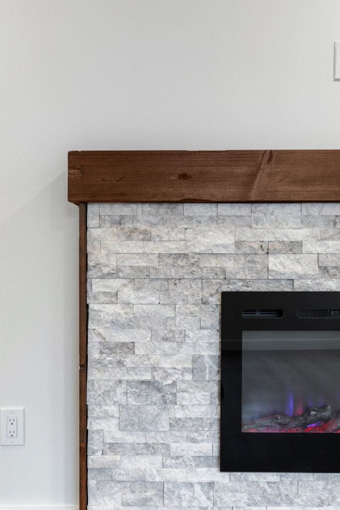 525 19th Ave, Seattle WA_0013 Detail of gas fireplace in two-story, 1,000 sq ft Seattle DADU