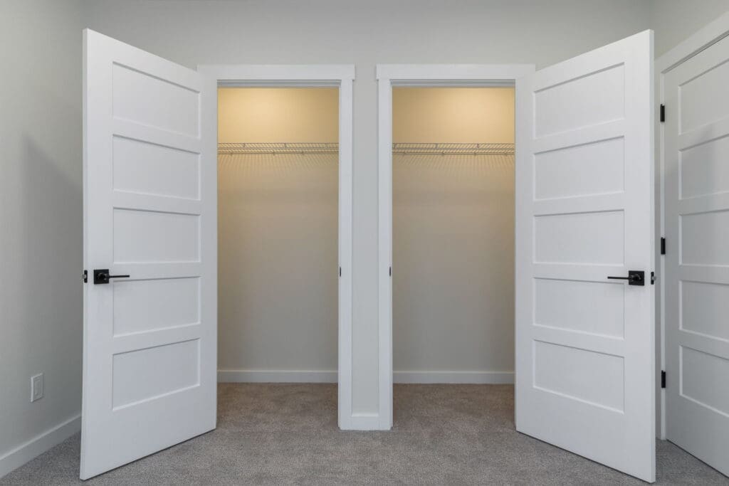 525 19th Ave, Seattle WA_0030 Doors open to two closets in two-story, 1,000 sq ft Seattle DADU